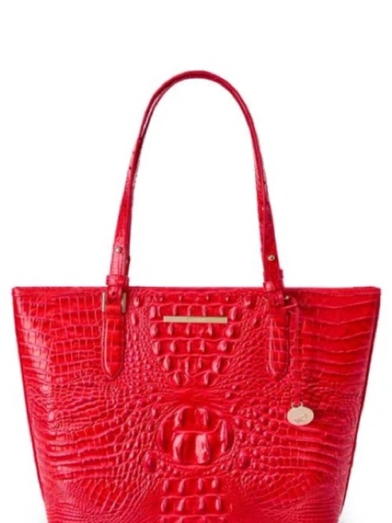 Brahmin Handbags - Brahmin Red Croc-Embossed Tote